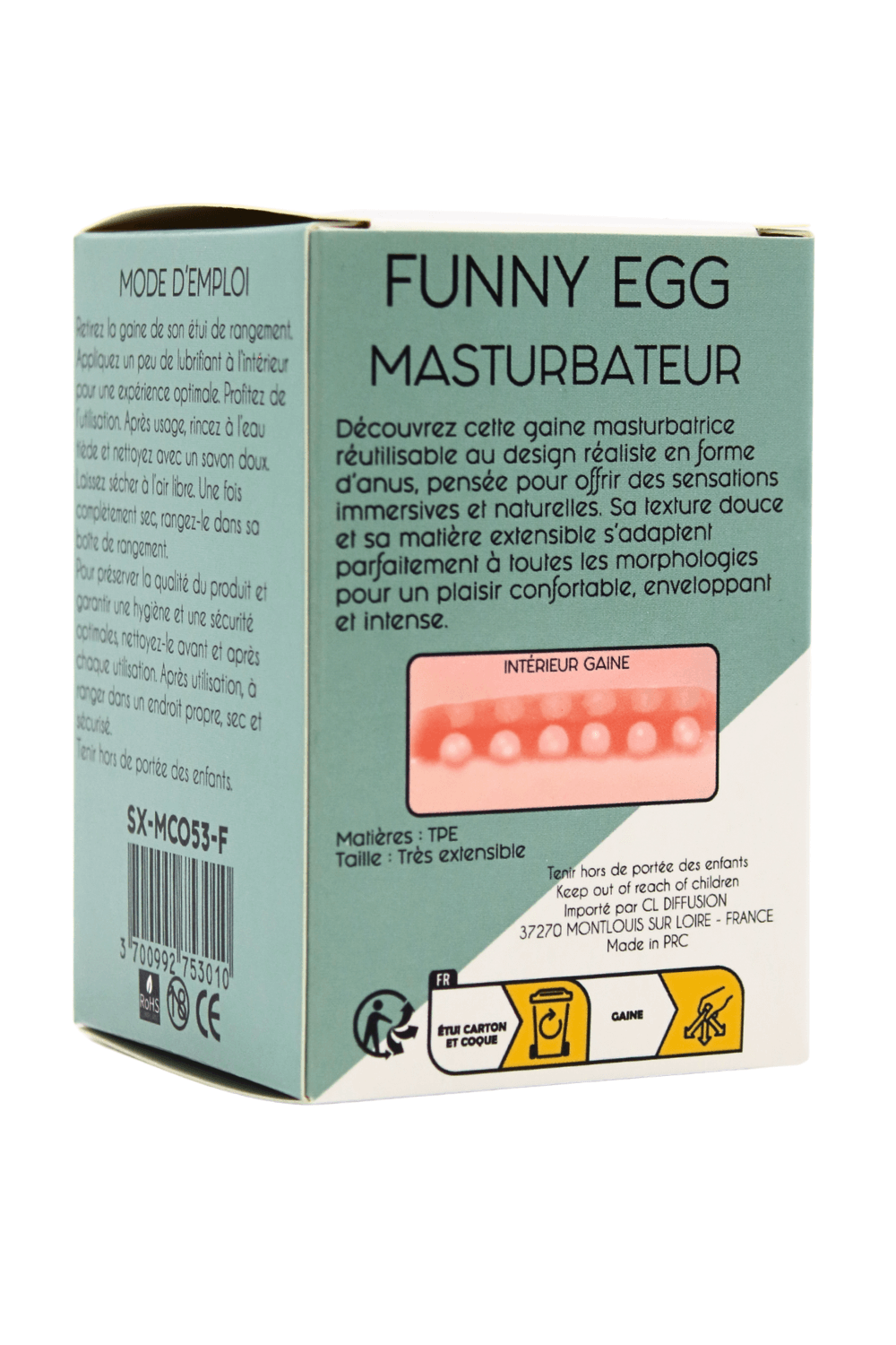 Gaine Masturbatrice Réutilisable FUNNY EGG – Design Réaliste Anus – Image 8