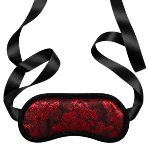 Bandeau pour les yeux motif japonais rouge et noir – Dreamy Fetish